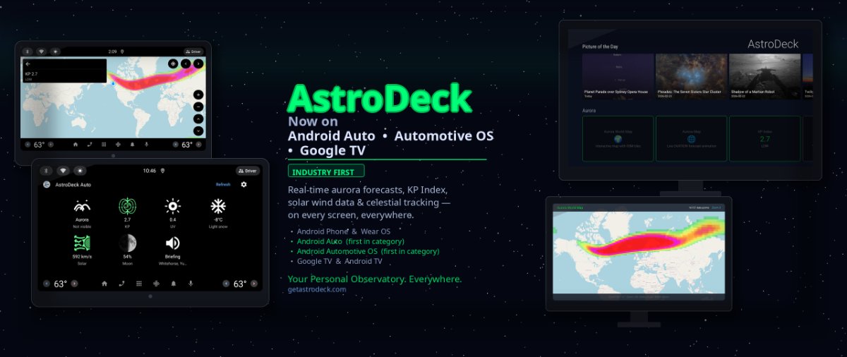 AstroDeck Launches on Android Auto, Automotive OS & Google TV